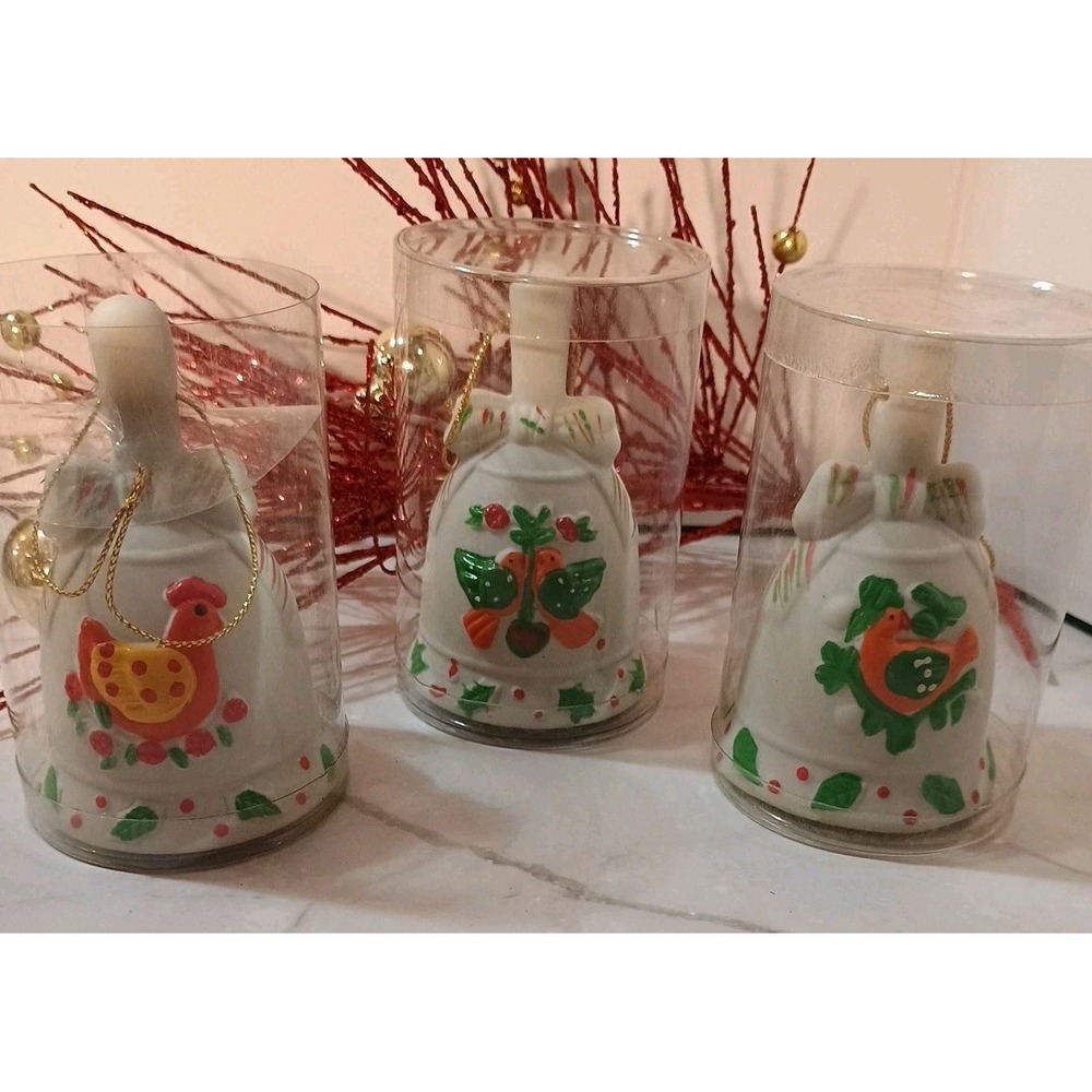 Vintage JC Penney 12 Days‎ of Christmas Bell Ornament Complete Collection w/Box